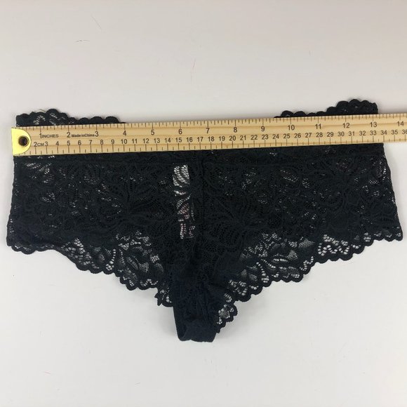 NEW - Xhilaration Black Lace Cheeky Panty Whimsygoth Fairy Grunge Ethereal - Picture 6 of 11